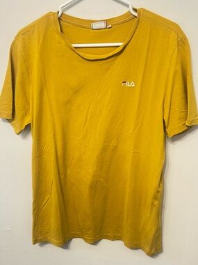 Fila Mustard Yellow Logo Crew Neck Tee